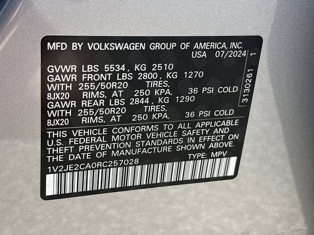 2024 Volkswagen Atlas Cross Sport 2.0T SE w/Technology