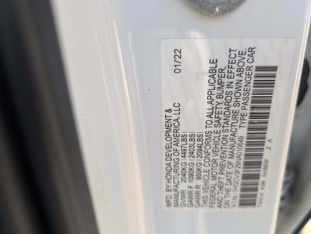 2022 Honda Accord Hybrid Sport