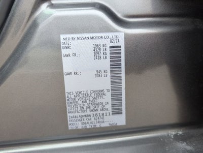 2024 Nissan Altima SV FWD