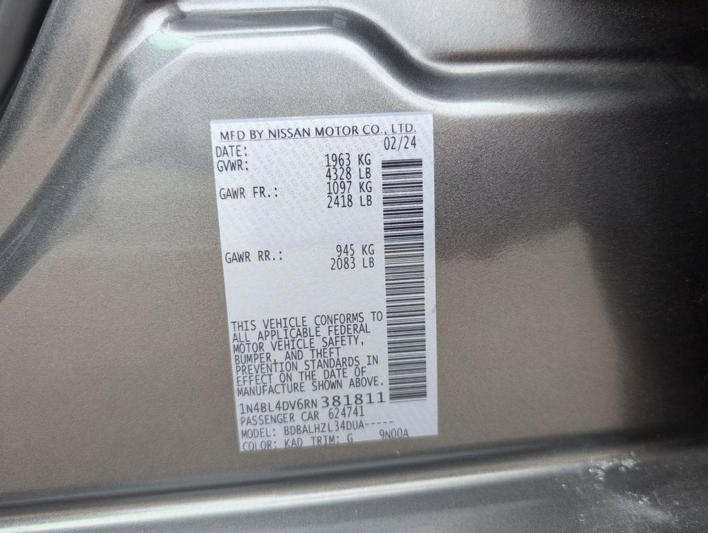 2024 Nissan Altima SV FWD