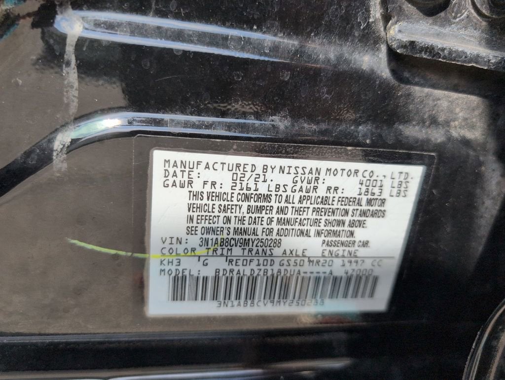 2021 Nissan Sentra SV Xtronic CVT