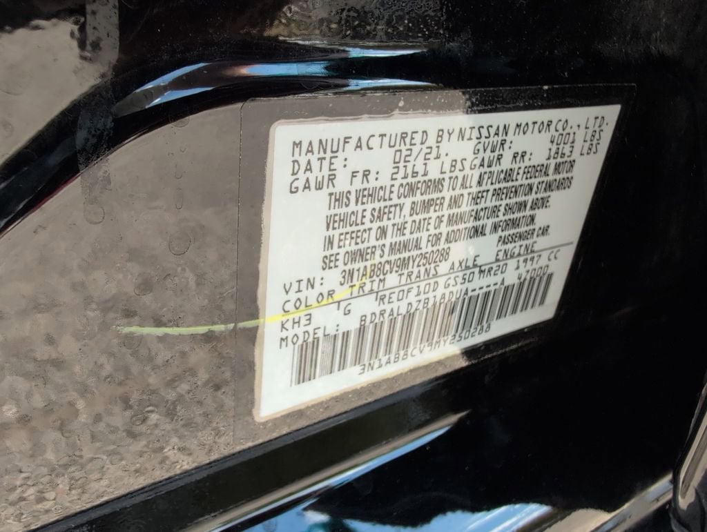 2021 Nissan Sentra SV Xtronic CVT