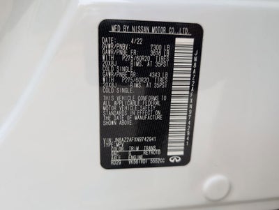 2022 INFINITI QX80 LUXE