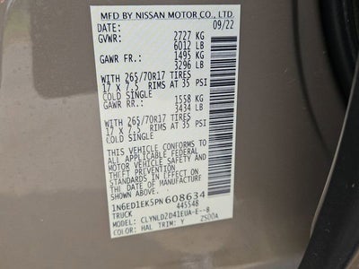2023 Nissan Frontier Crew Cab PRO-4X 4x4