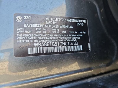 2016 BMW 320i 320i
