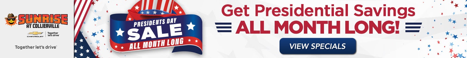 Presidents Sale All Month Long